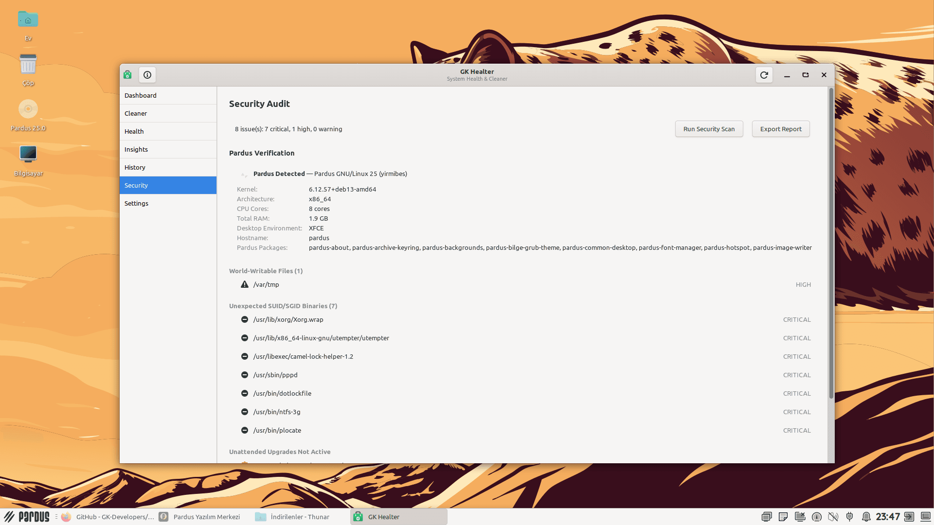 GK Healter Dashboard